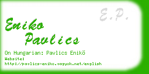 eniko pavlics business card
